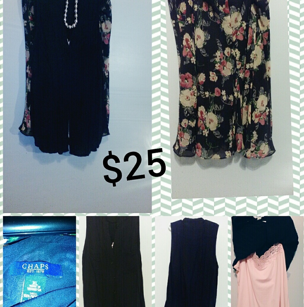 Chaps Mid Skirt Old Navy Dressy Tank Pink Cami